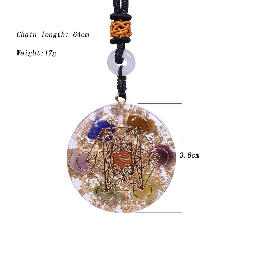 Crystal Stones Chakra Reiki Healing Energy Orgonite Necklace Drop Shipping