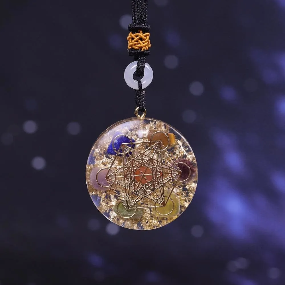 Crystal Stones Chakra Reiki Healing Energy Orgonite Necklace Drop Shipping