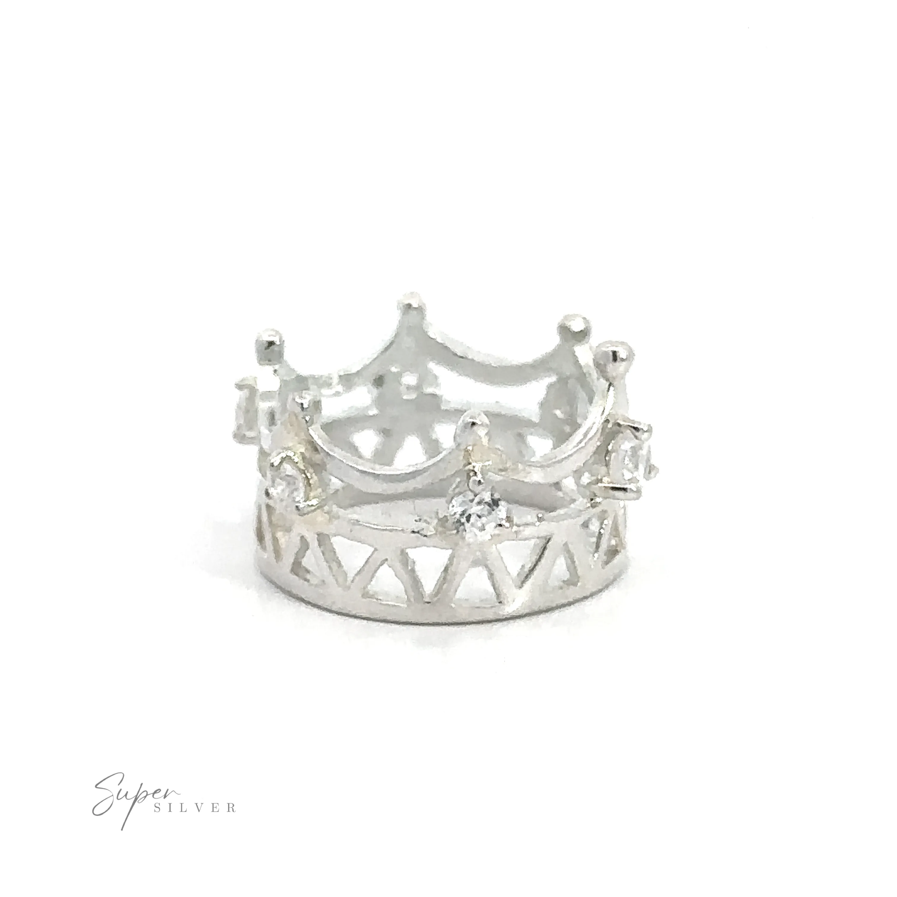 Cubic Zirconia Crown Pendant