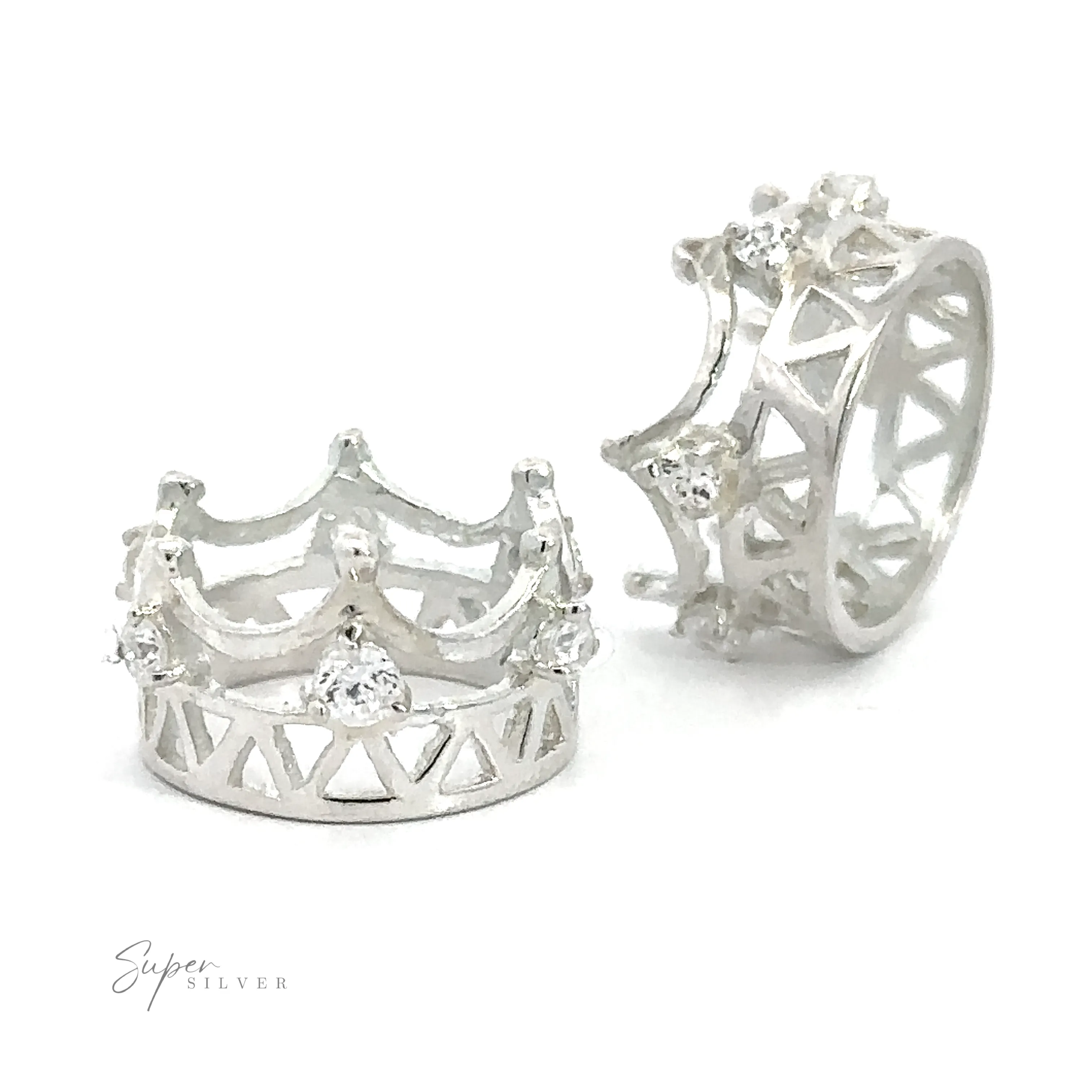 Cubic Zirconia Crown Pendant