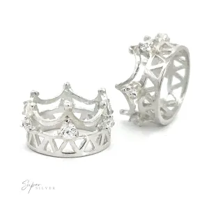 Cubic Zirconia Crown Pendant