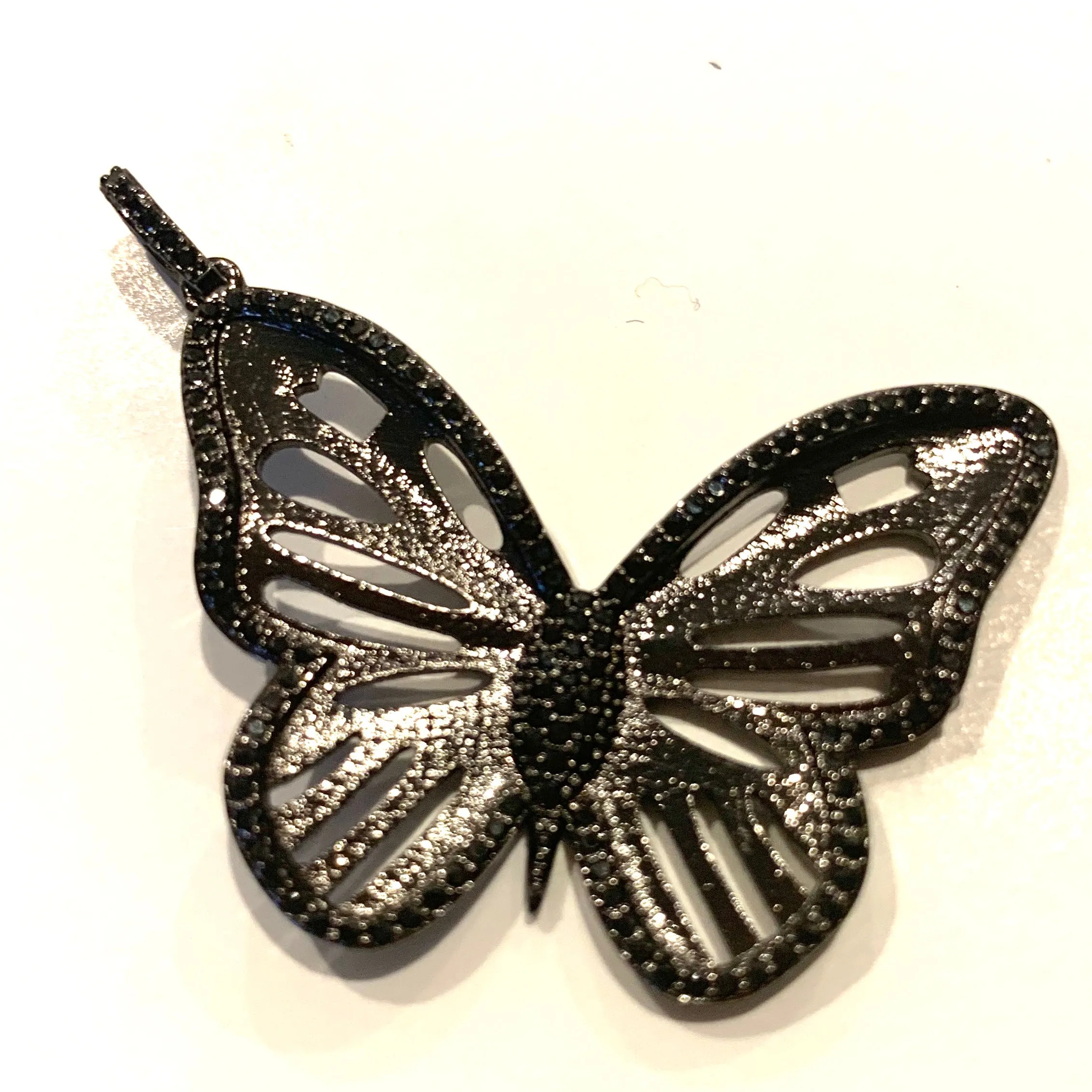 CZ Cutout Detail Butterfly Charm