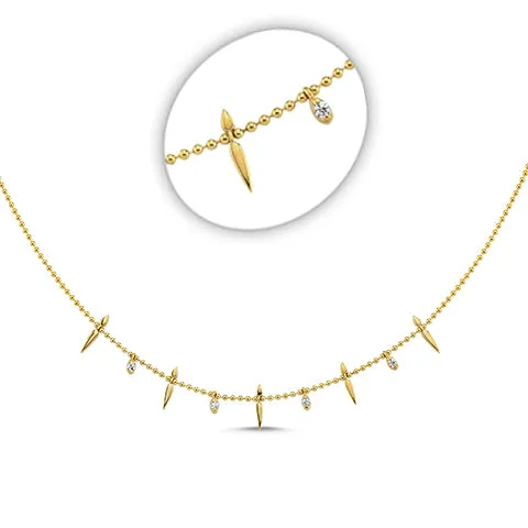 Dagger and Stones Necklace