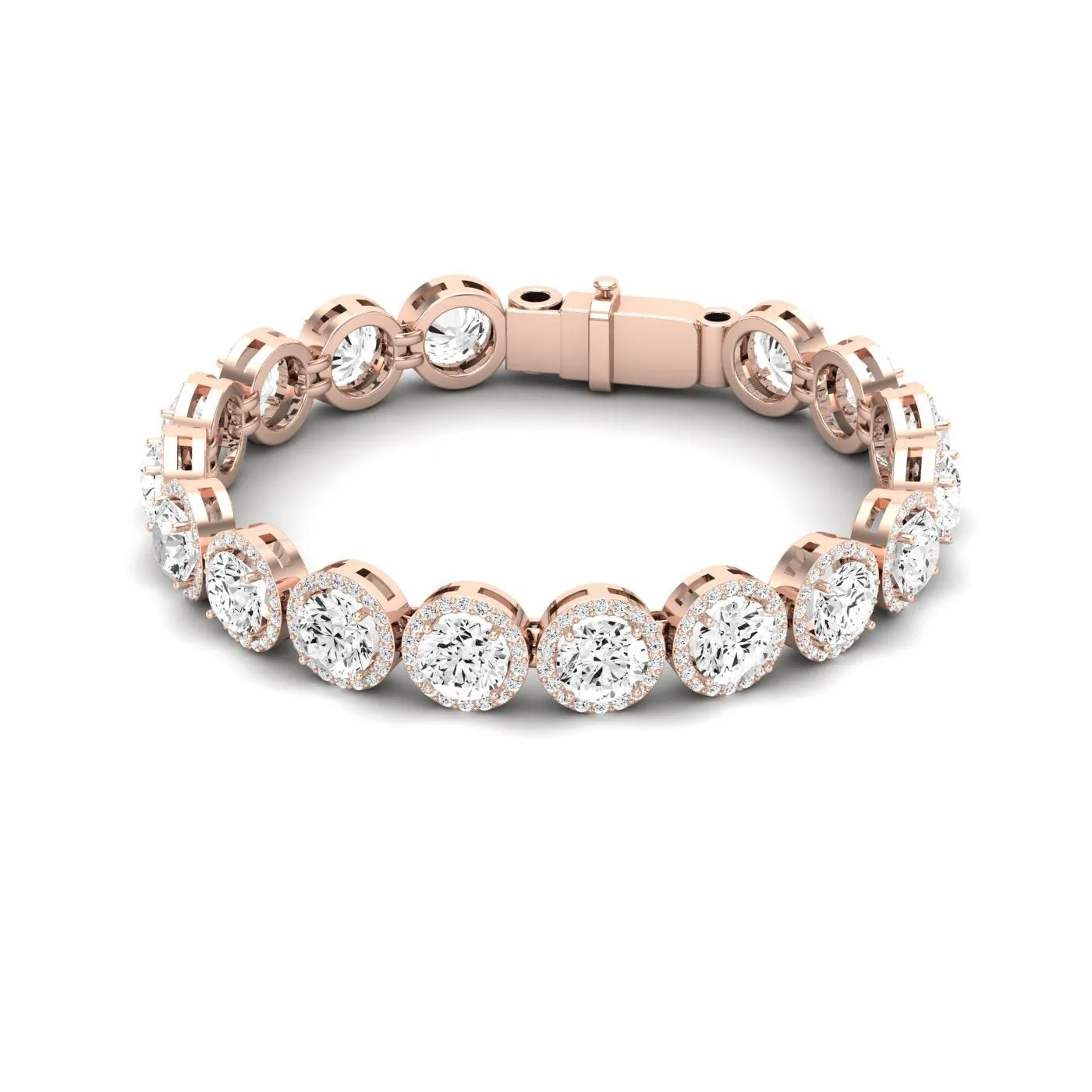 Delta Round Cut Diamond Bracelet
