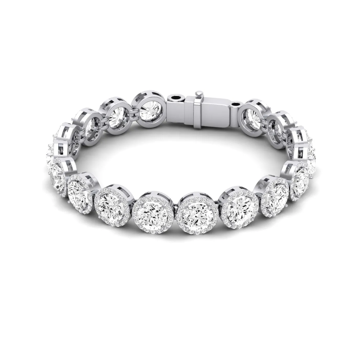 Delta Round Cut Diamond Bracelet