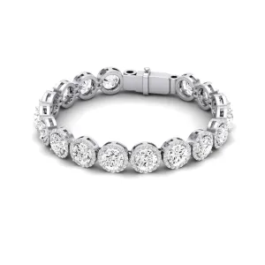 Delta Round Cut Diamond Bracelet