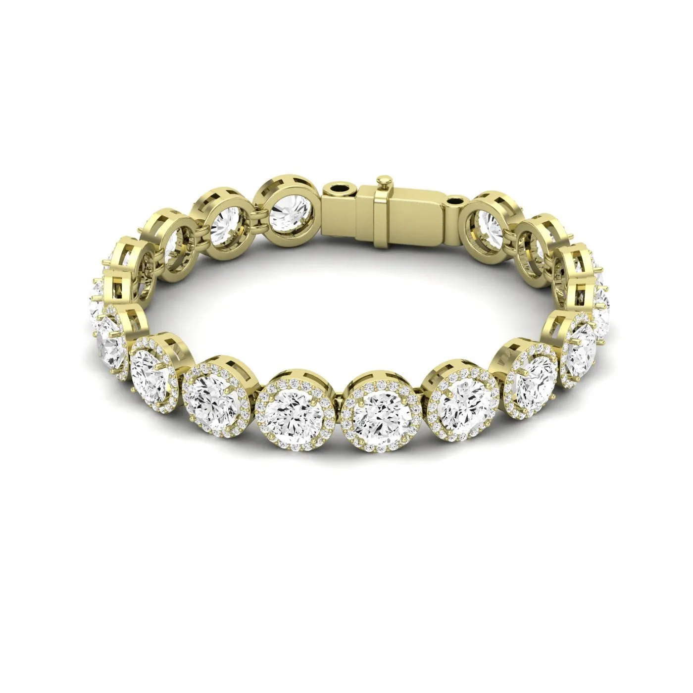 Delta Round Cut Diamond Bracelet