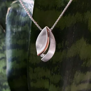 Diamond Leaf Pendant
