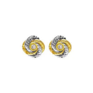 Diamond Mini Algerian Loveknot Earrings