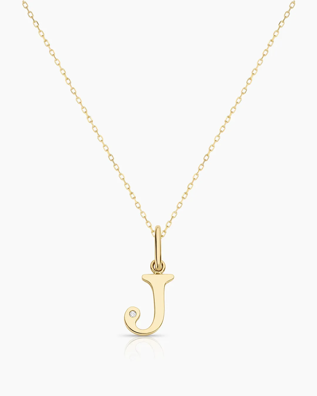 Diamond Vintage Alphabet Necklace