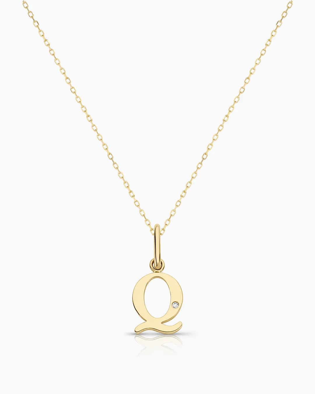 Diamond Vintage Alphabet Necklace