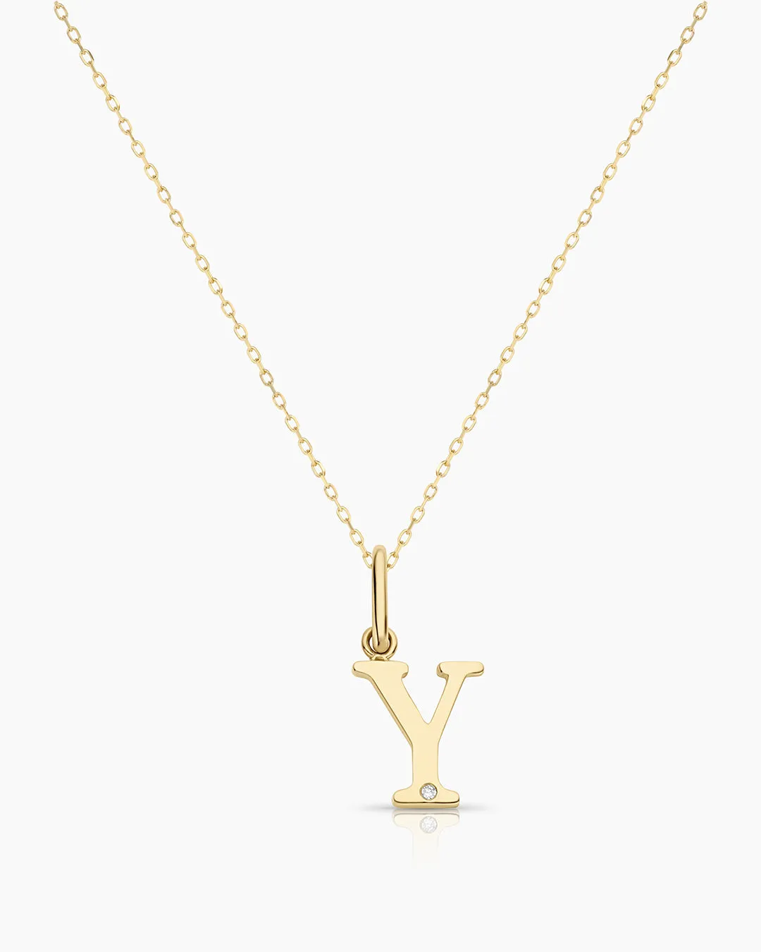 Diamond Vintage Alphabet Necklace