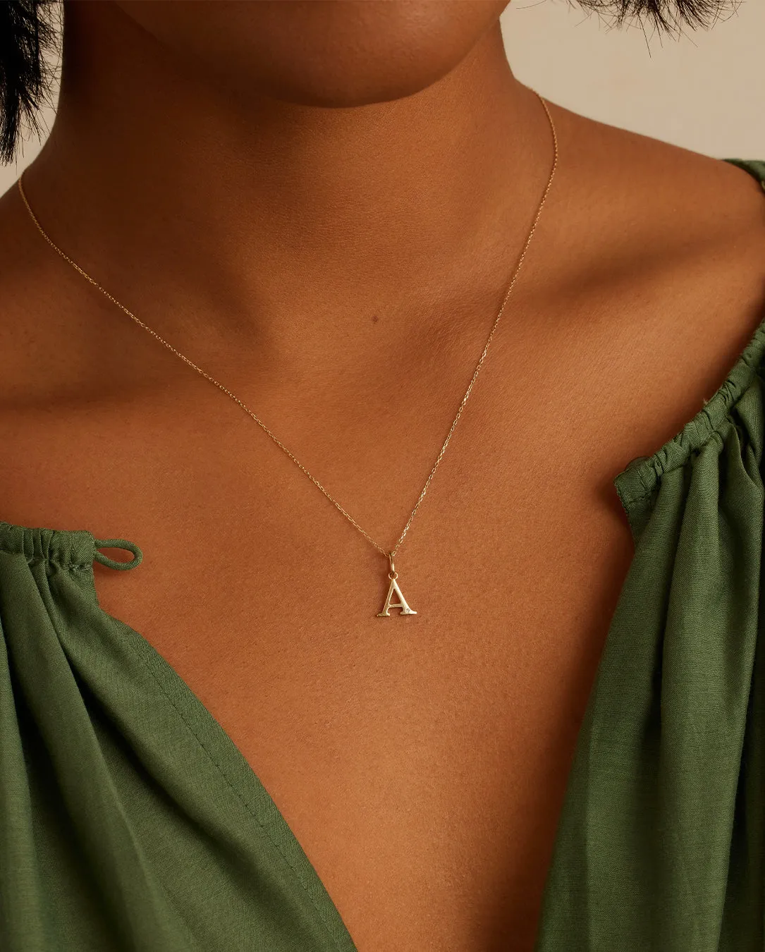 Diamond Vintage Alphabet Necklace