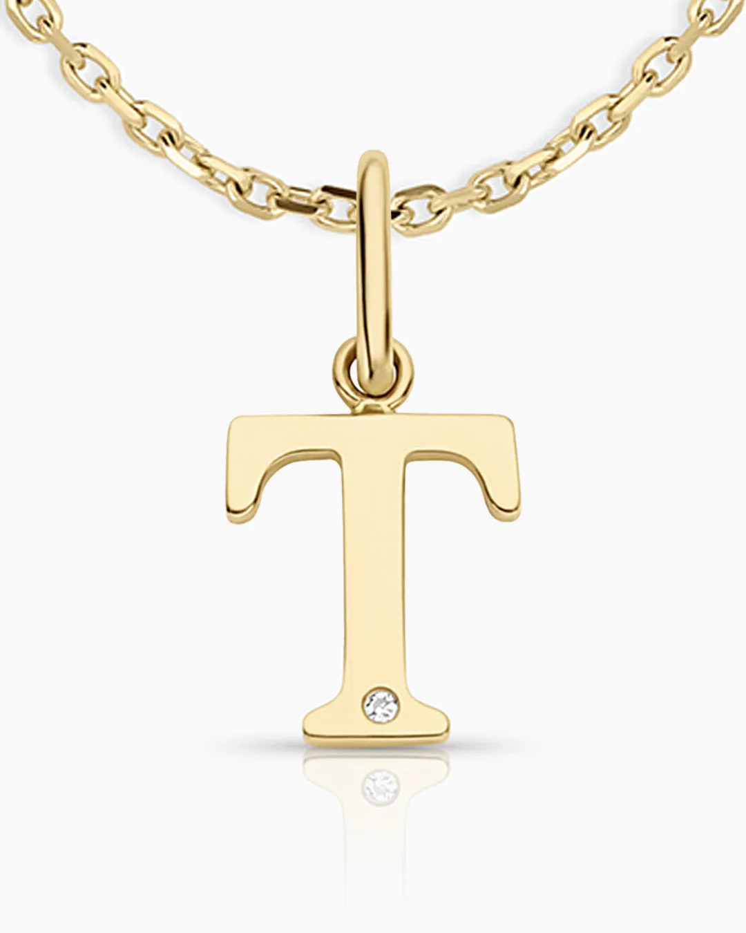 Diamond Vintage Alphabet Necklace