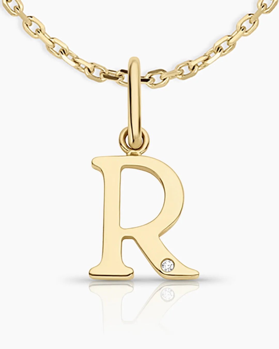 Diamond Vintage Alphabet Necklace