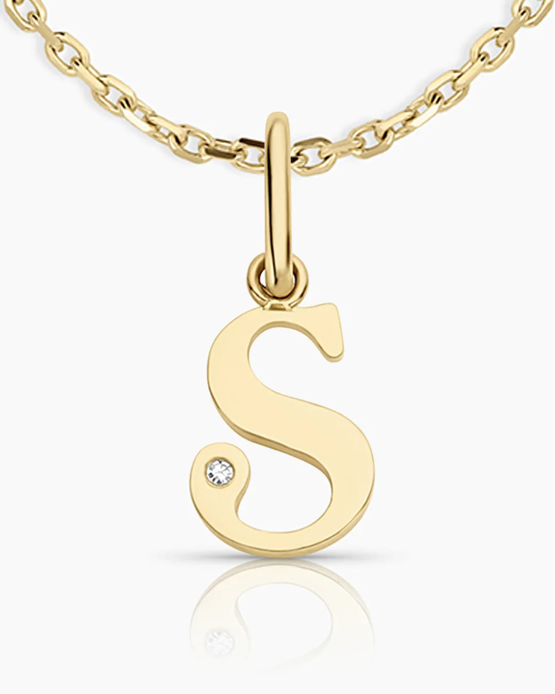 Diamond Vintage Alphabet Necklace