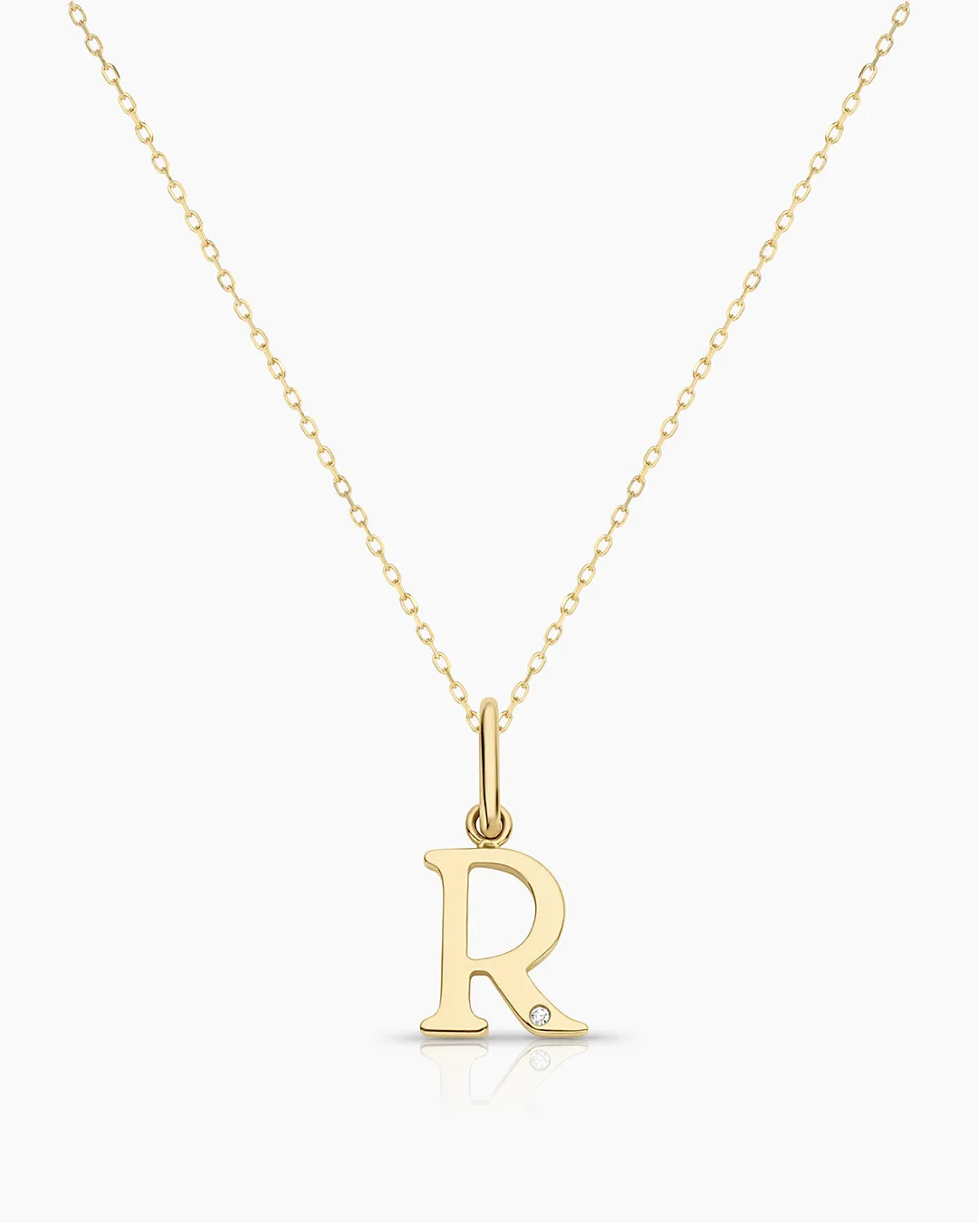 Diamond Vintage Alphabet Necklace