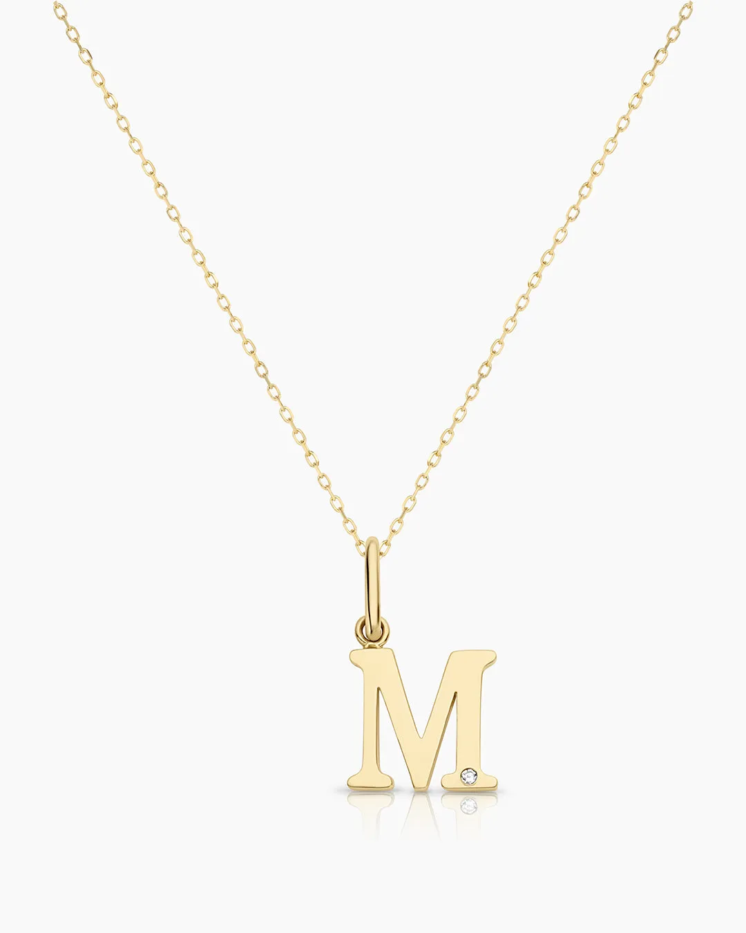 Diamond Vintage Alphabet Necklace