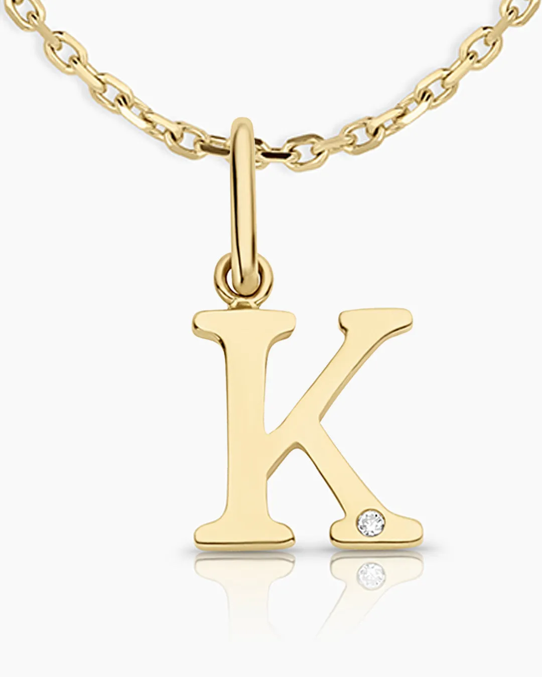 Diamond Vintage Alphabet Necklace