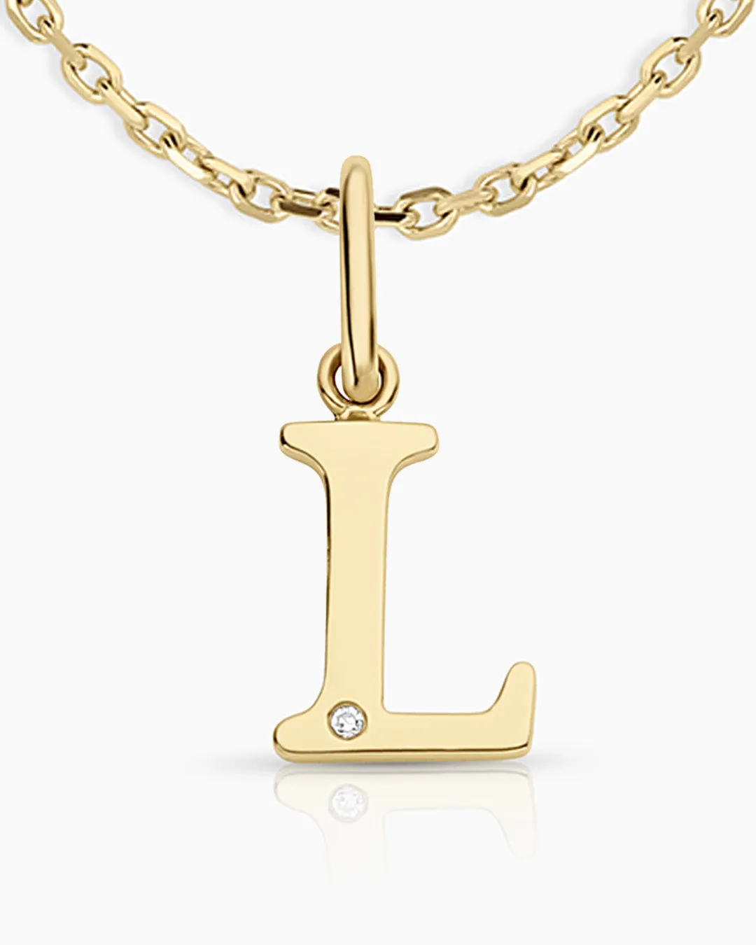 Diamond Vintage Alphabet Necklace
