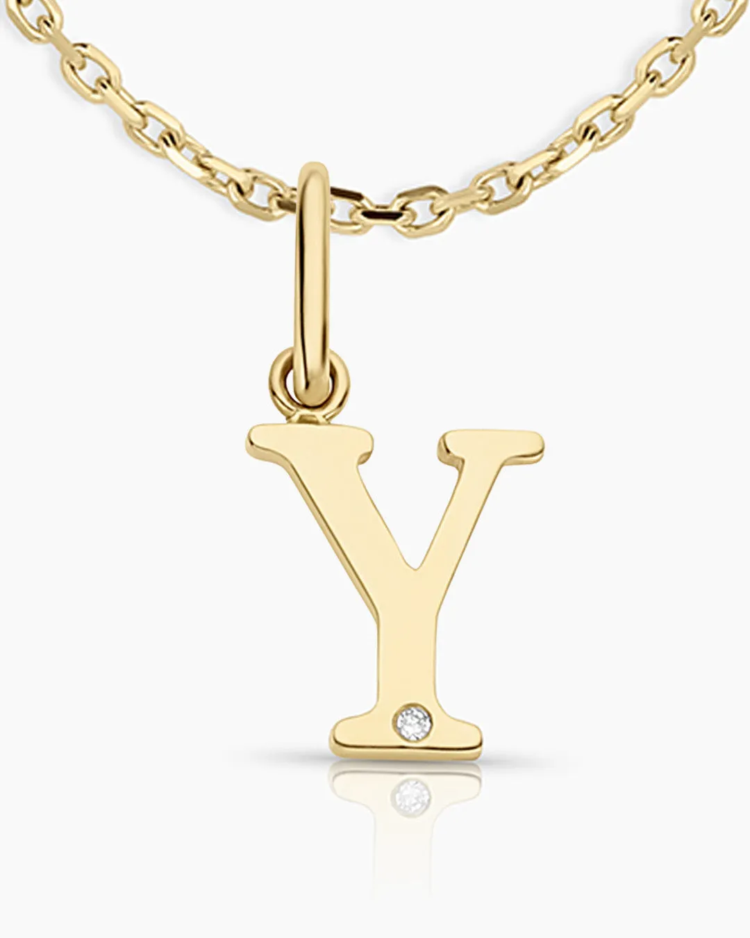 Diamond Vintage Alphabet Necklace
