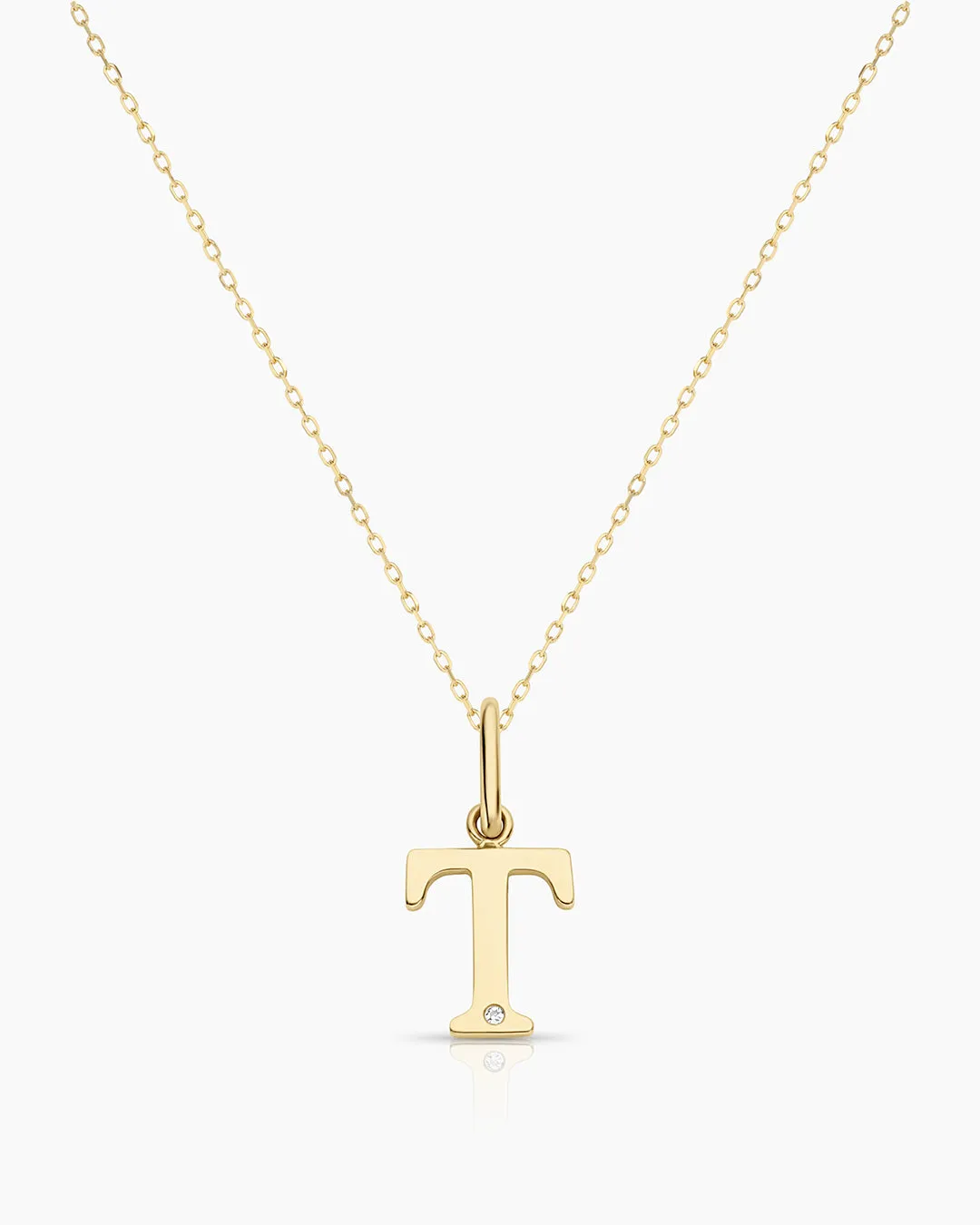 Diamond Vintage Alphabet Necklace