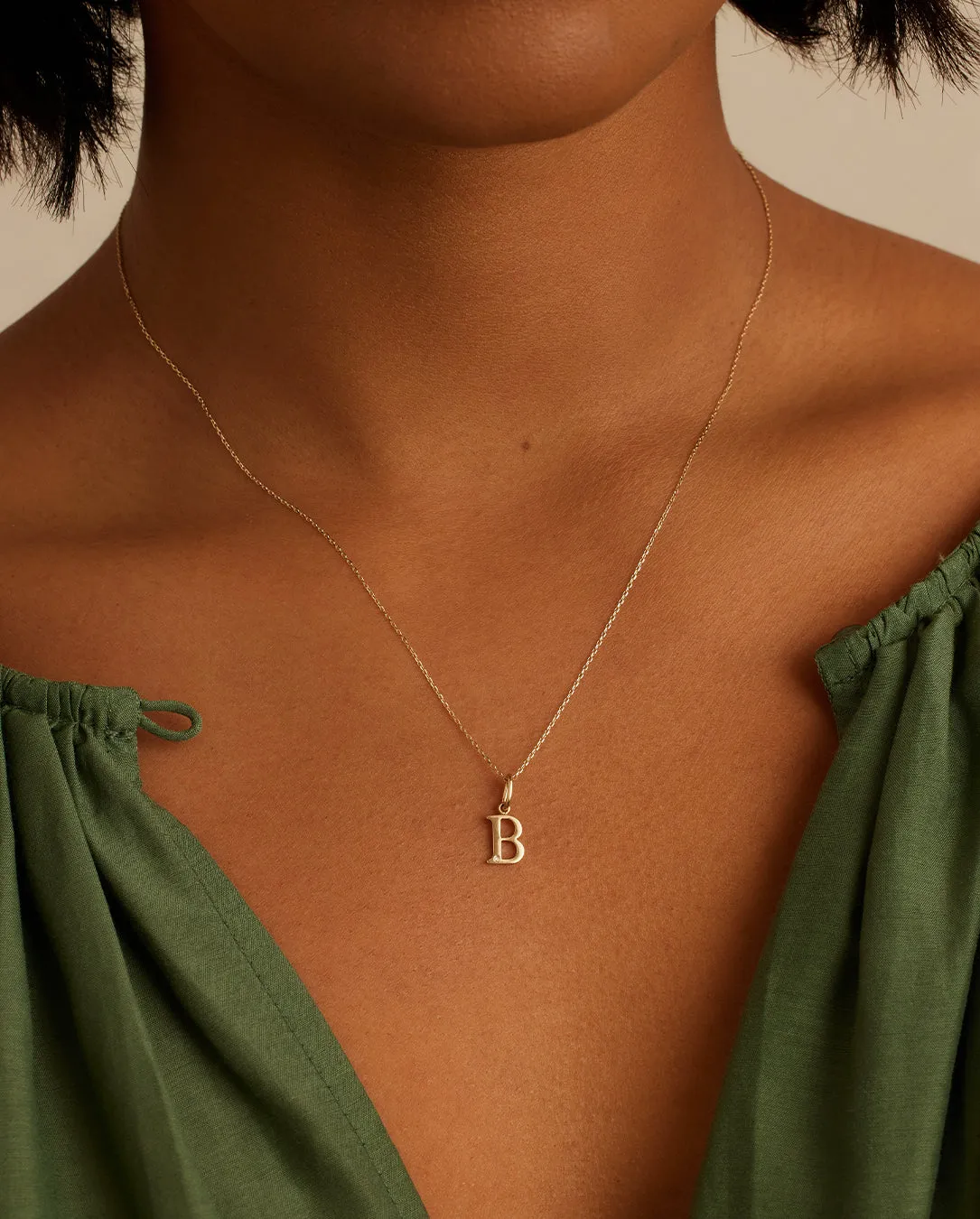 Diamond Vintage Alphabet Necklace