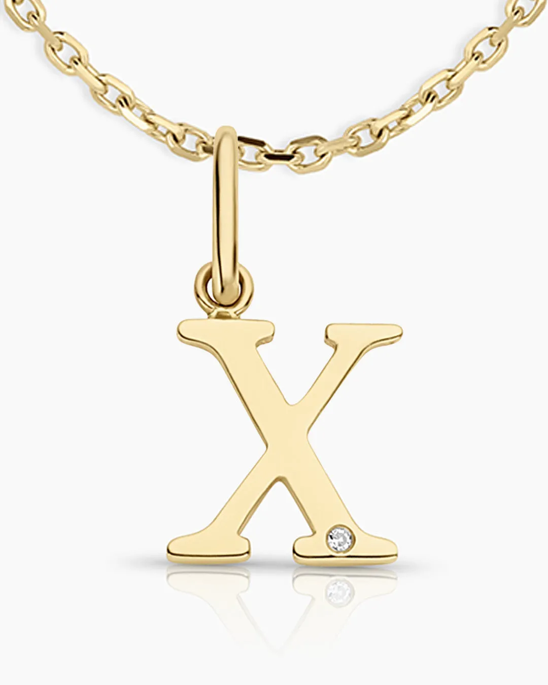 Diamond Vintage Alphabet Necklace