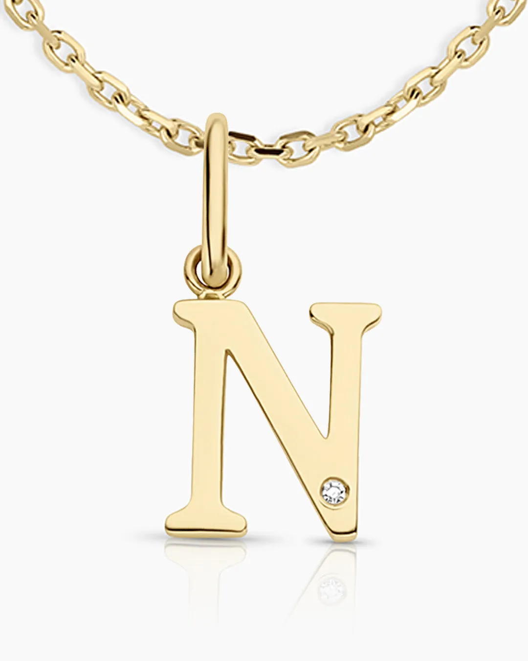 Diamond Vintage Alphabet Necklace