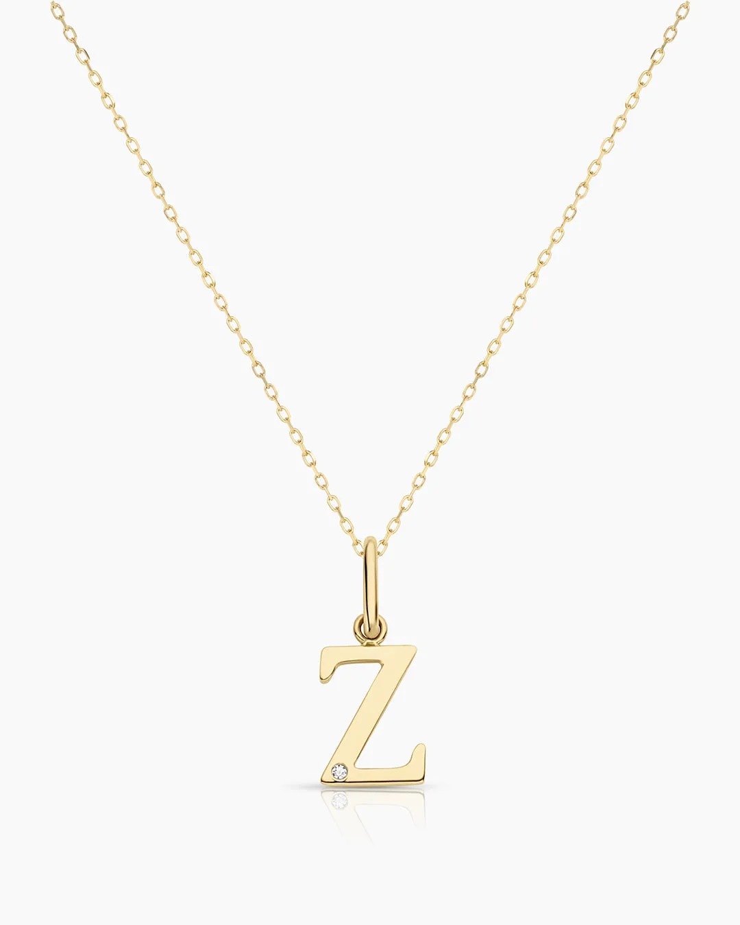 Diamond Vintage Alphabet Necklace