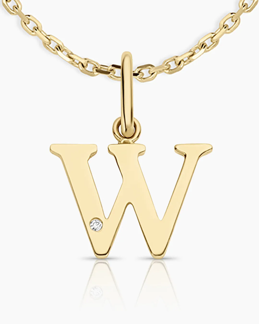 Diamond Vintage Alphabet Necklace