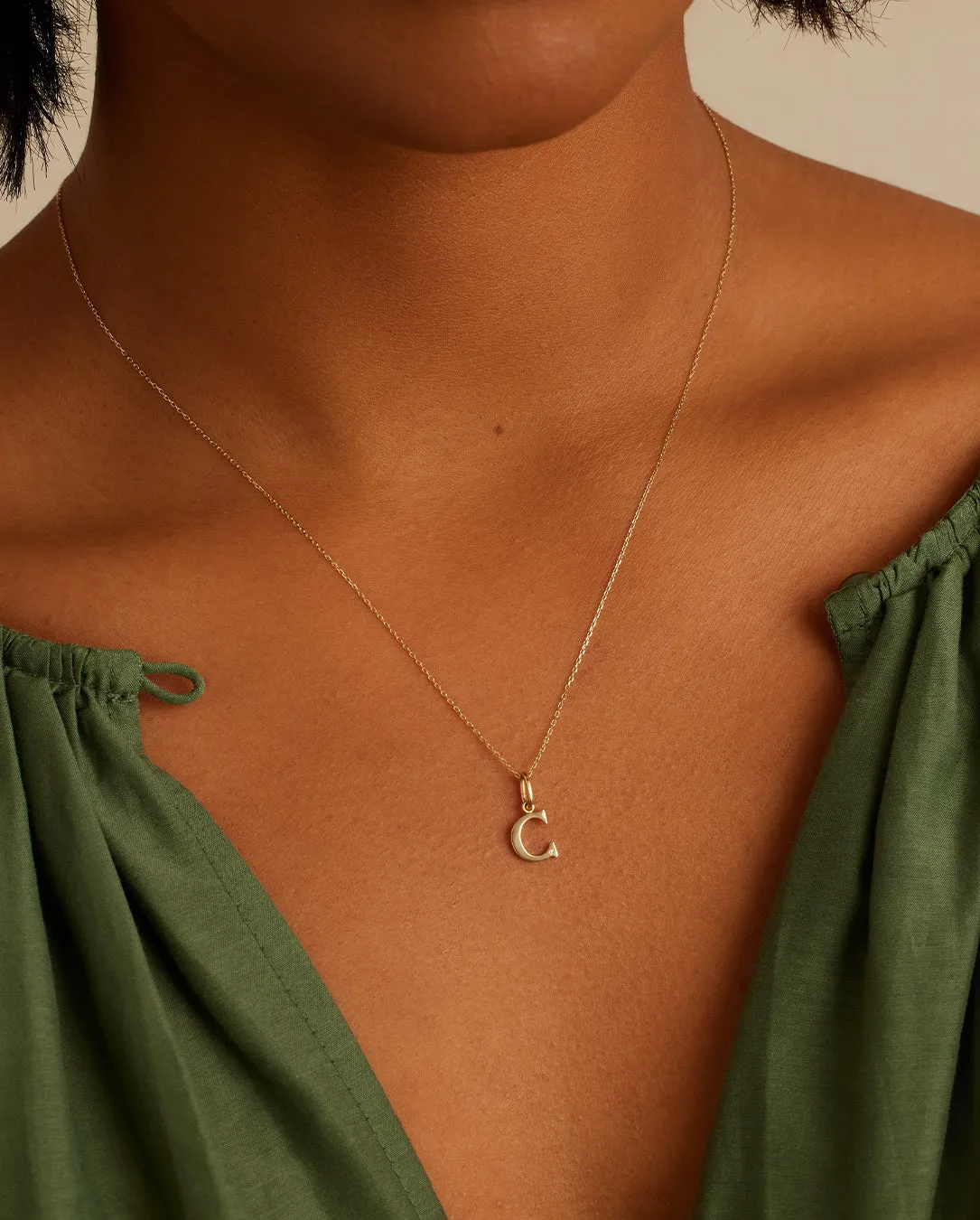 Diamond Vintage Alphabet Necklace