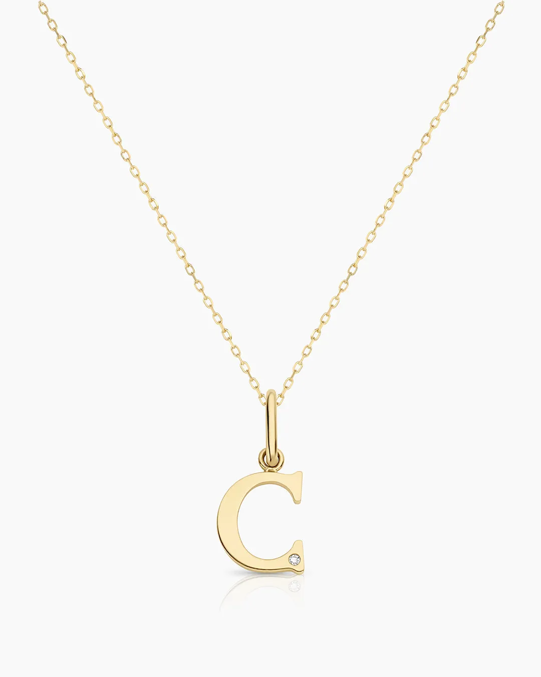 Diamond Vintage Alphabet Necklace