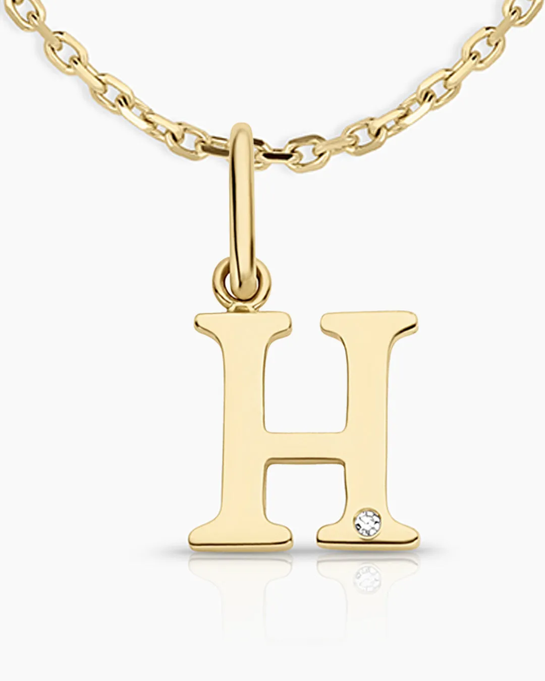 Diamond Vintage Alphabet Necklace