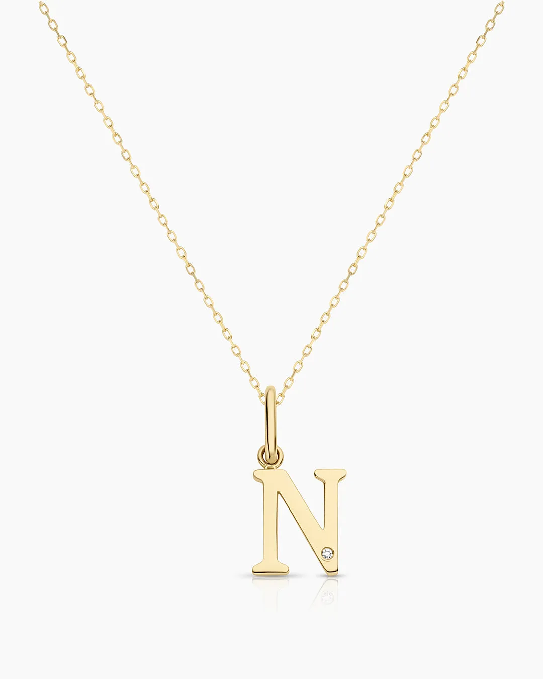 Diamond Vintage Alphabet Necklace