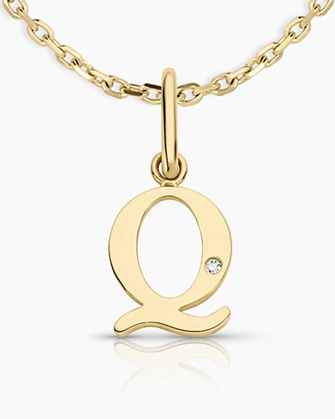 Diamond Vintage Alphabet Necklace