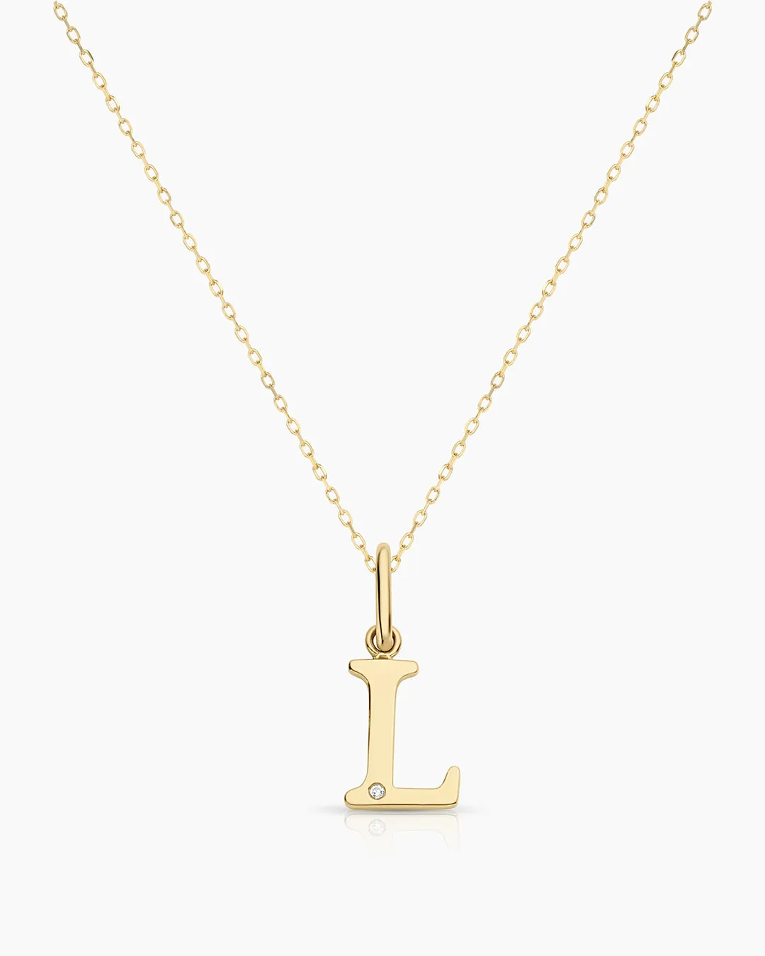 Diamond Vintage Alphabet Necklace