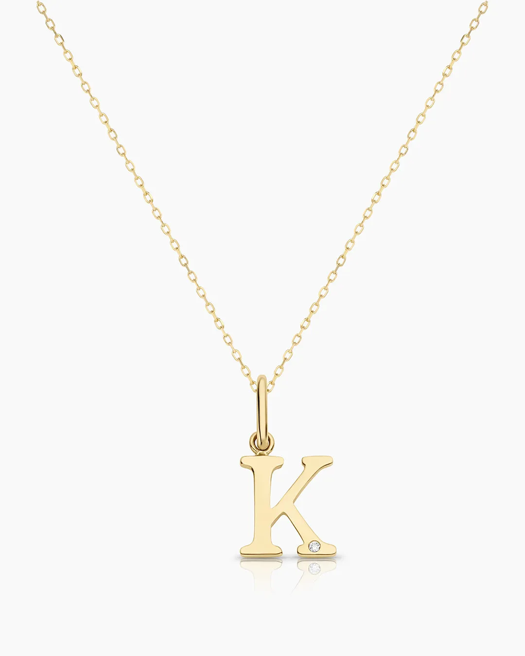 Diamond Vintage Alphabet Necklace