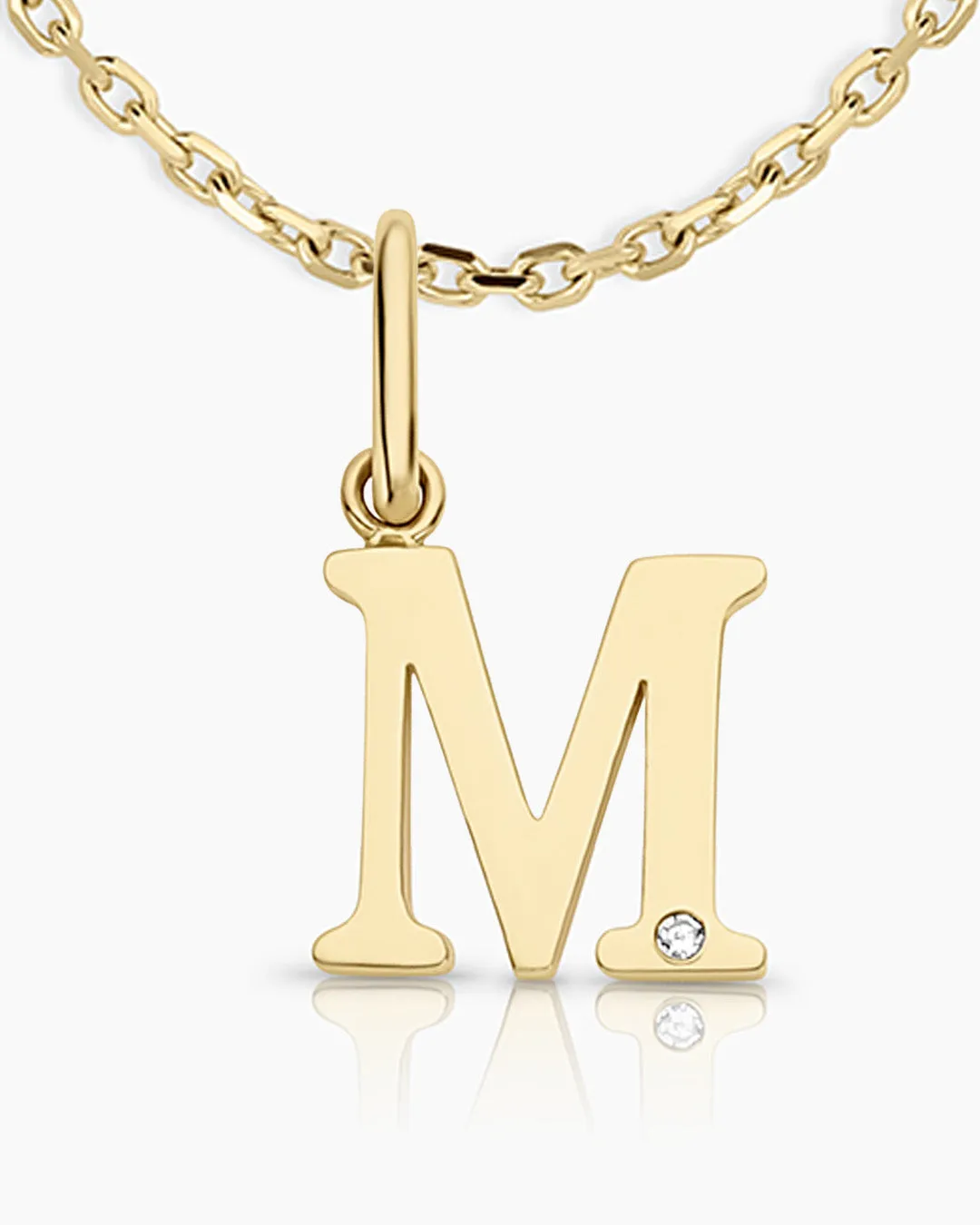 Diamond Vintage Alphabet Necklace