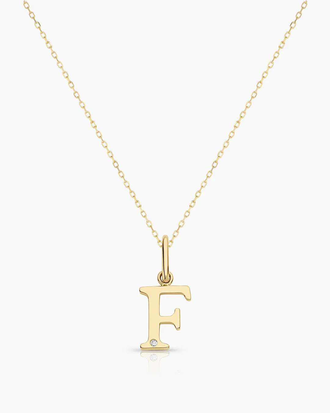 Diamond Vintage Alphabet Necklace