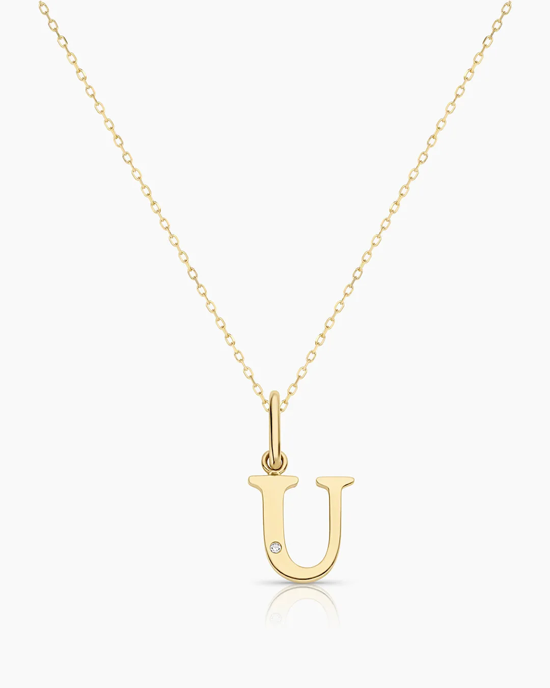 Diamond Vintage Alphabet Necklace