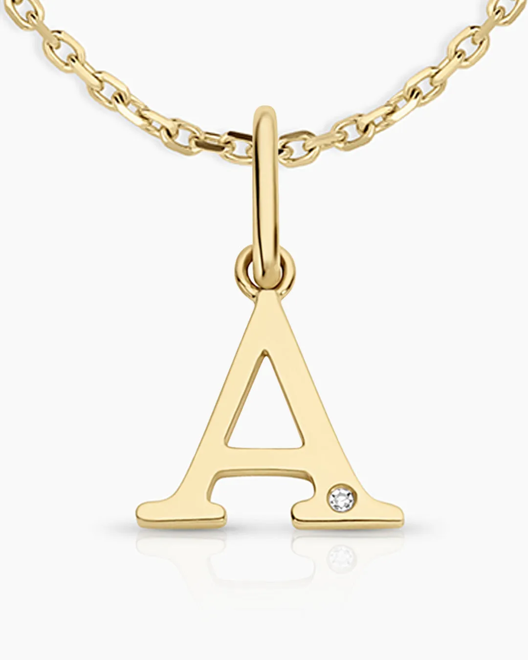 Diamond Vintage Alphabet Necklace