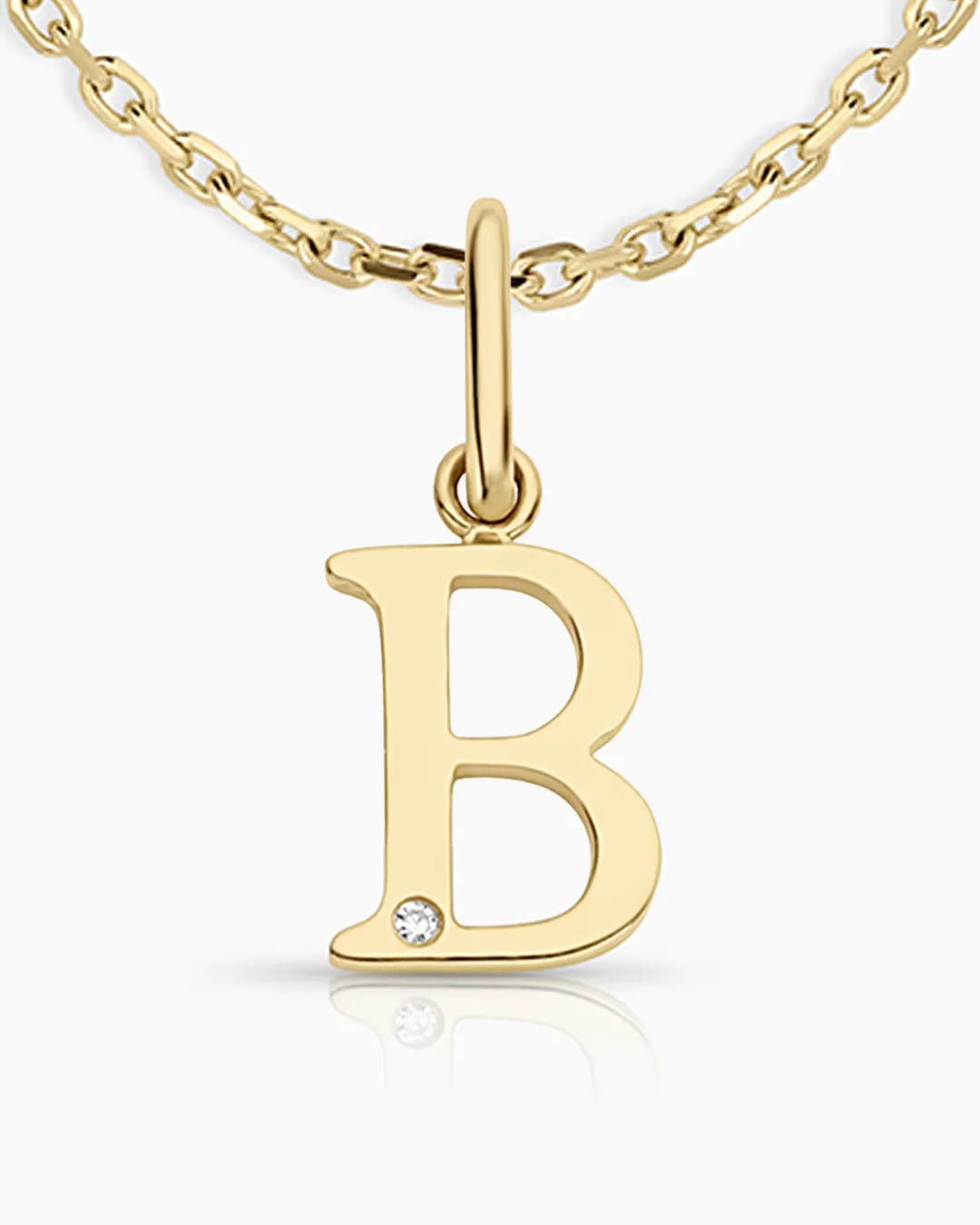 Diamond Vintage Alphabet Necklace