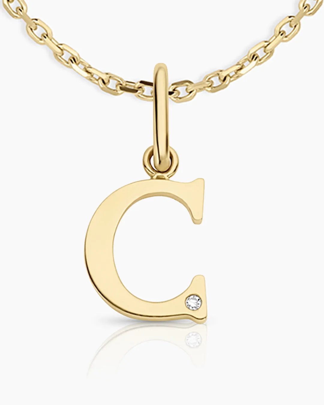 Diamond Vintage Alphabet Necklace