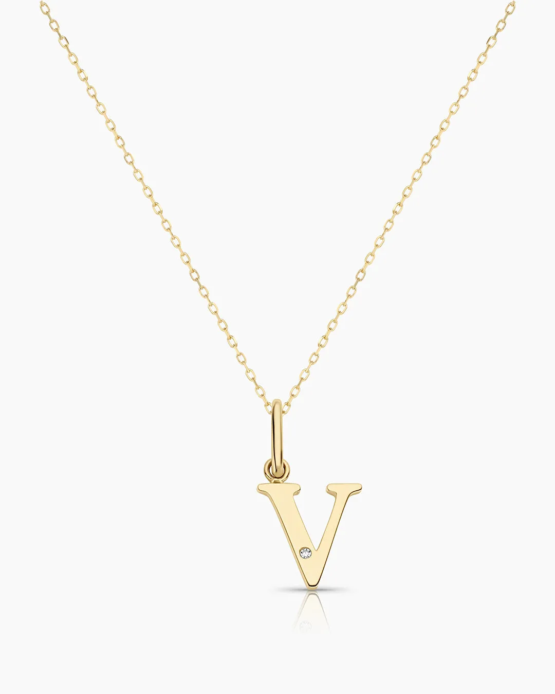 Diamond Vintage Alphabet Necklace