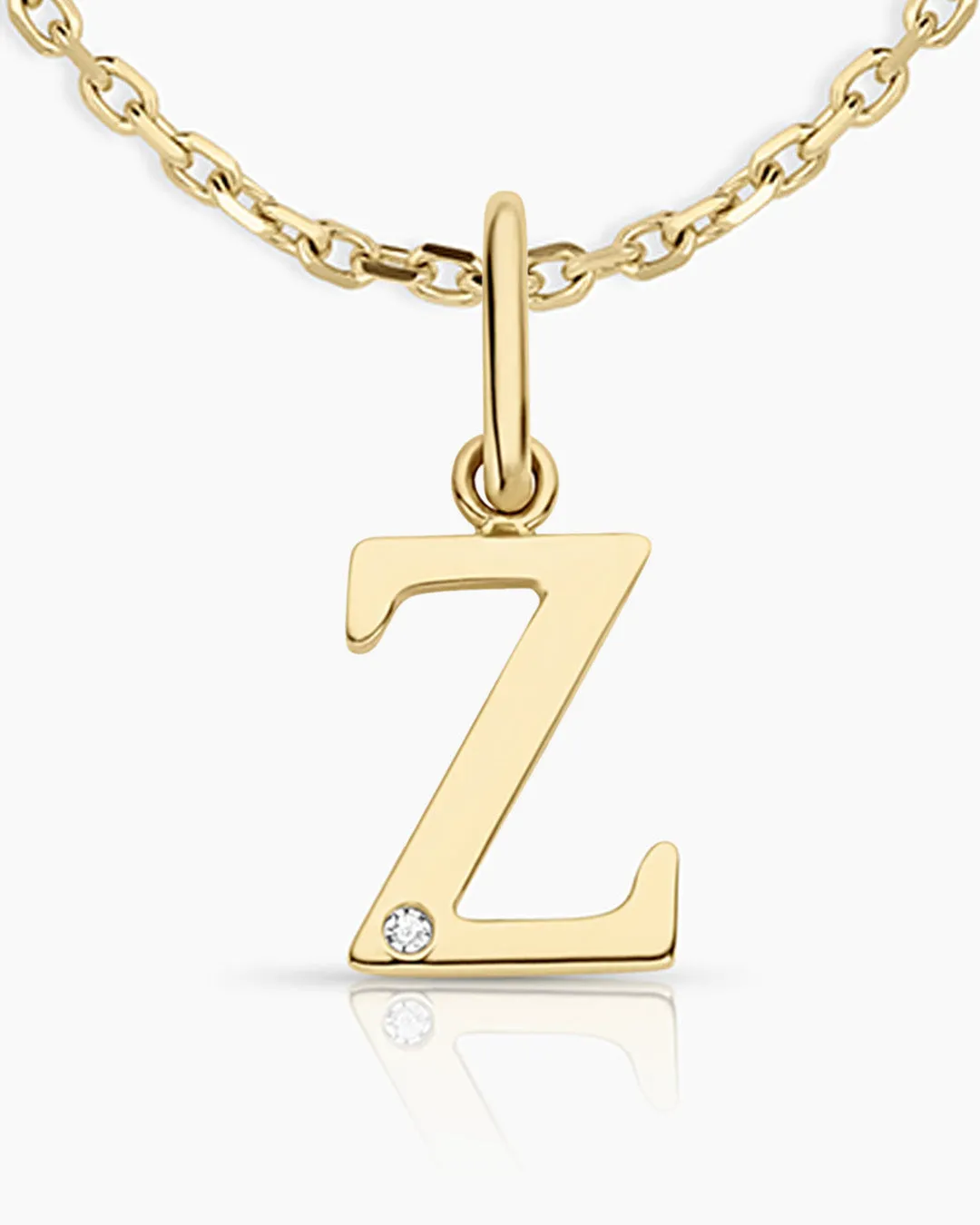 Diamond Vintage Alphabet Necklace