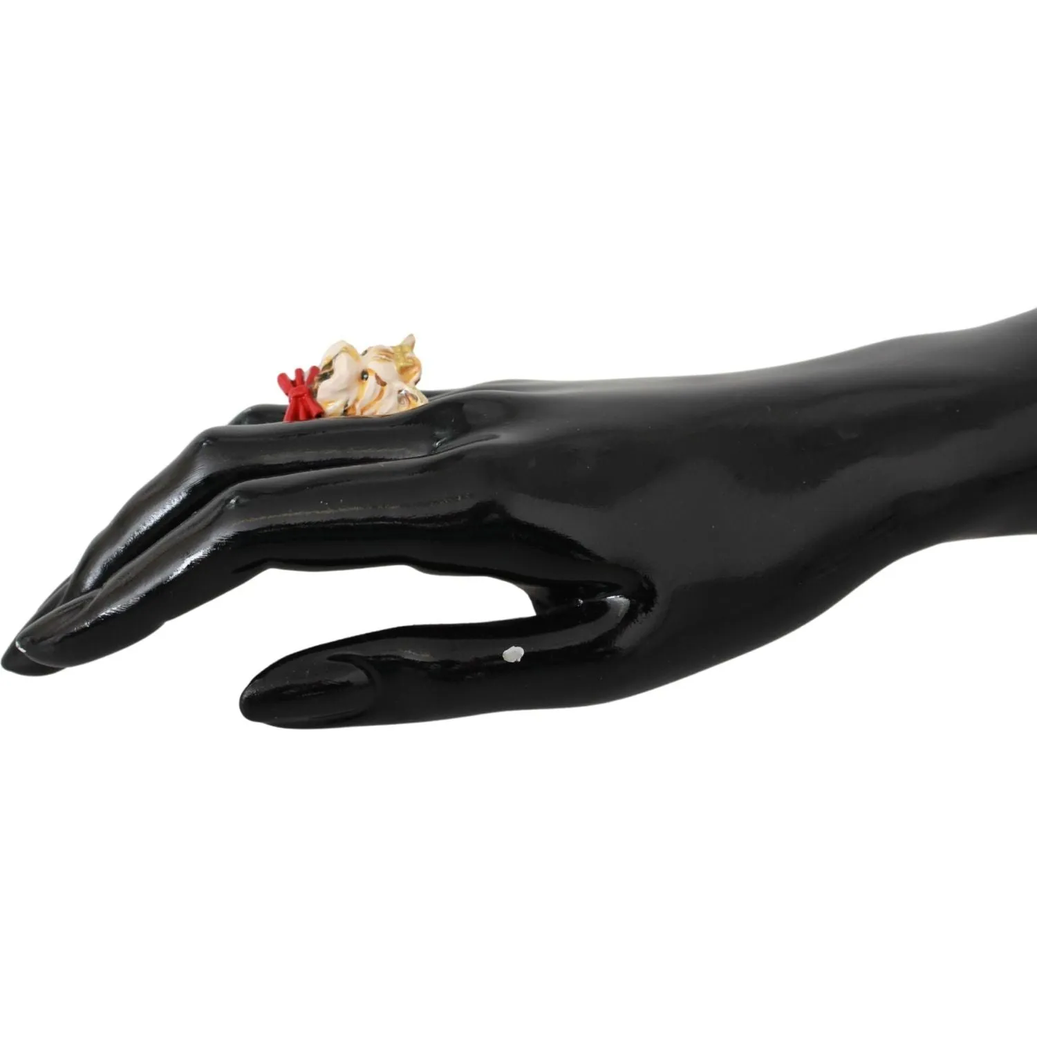 Dolce & Gabbana Chic Canine Gold-Tone Statement Ring