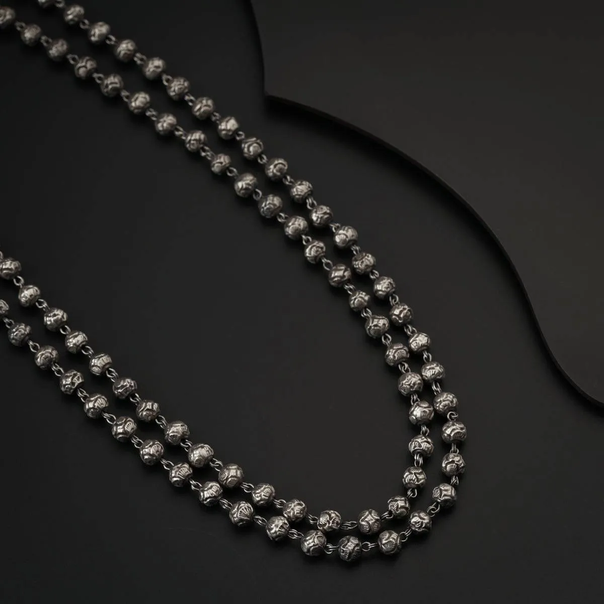 Double Layer Silver Oxidised Finish Mohanmaal