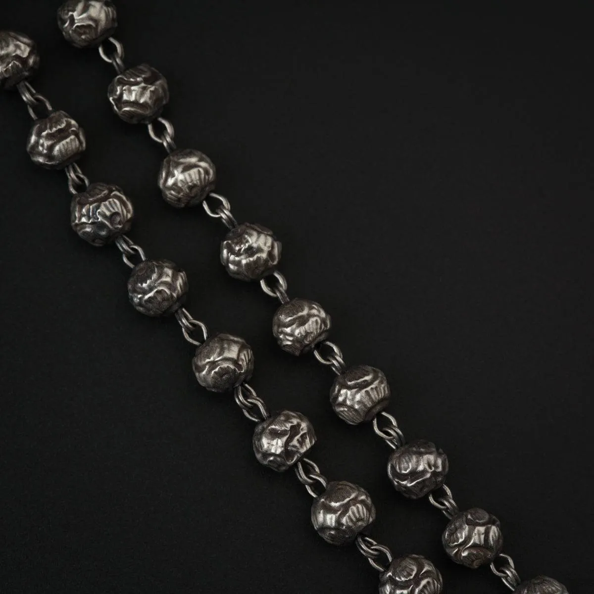 Double Layer Silver Oxidised Finish Mohanmaal