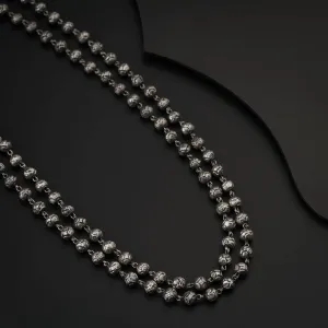 Double Layer Silver Oxidised Finish Mohanmaal